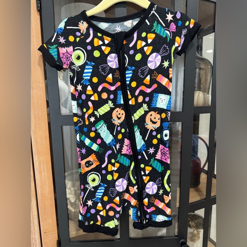 Little Sleepies halloween haul zippy romper shortie toddler baby girl pumpkins